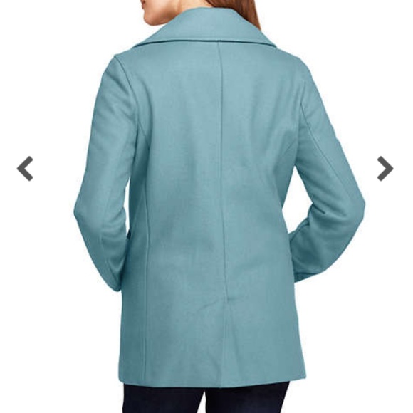 Lands End Wool Peacoat Evening Shore 6 - Picture 4 of 8